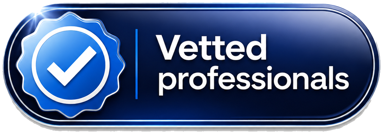 Vetted professionals